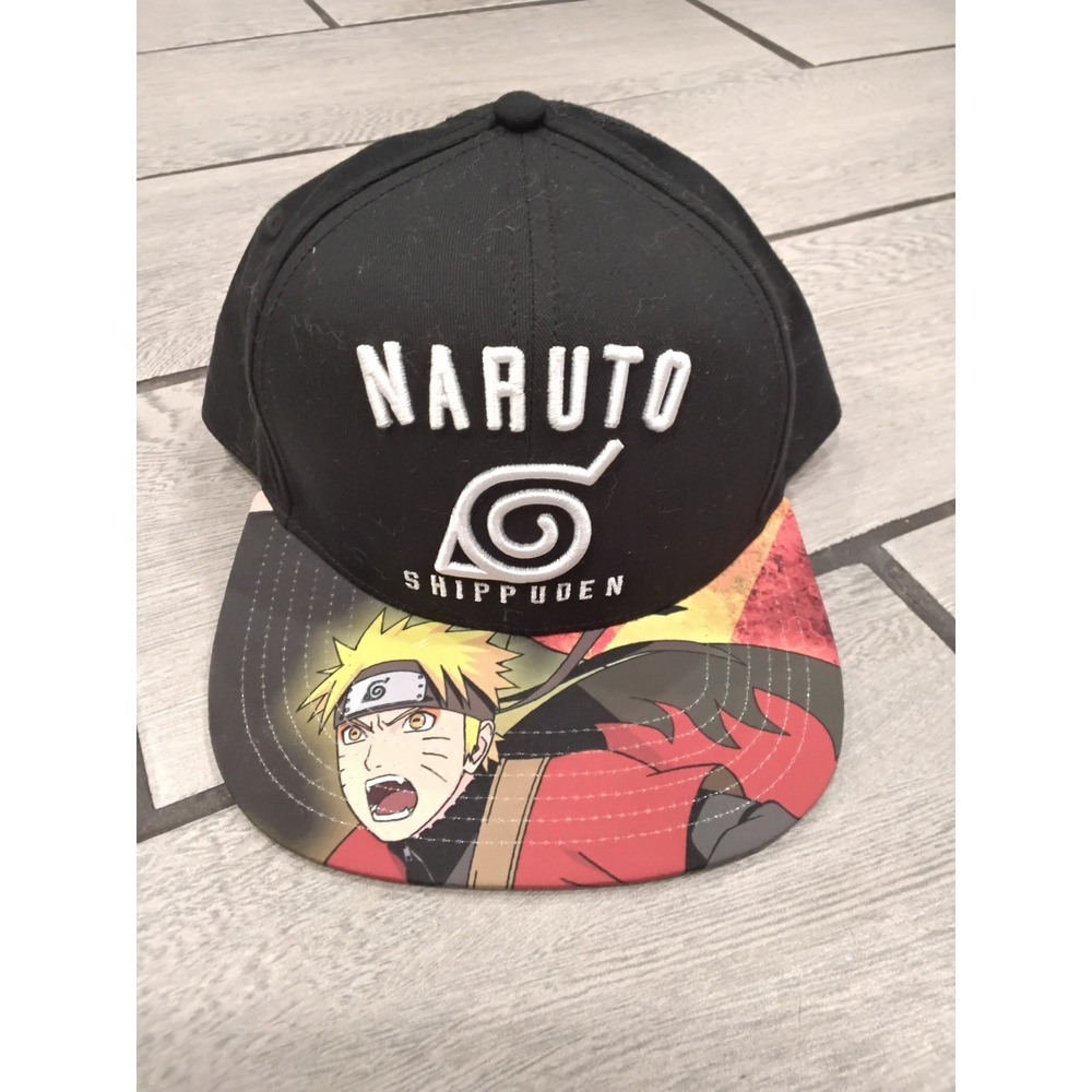 Naruto‎ Shippuden Black Snapback Hat OSFM Anime Character Viz Media Kids Youth